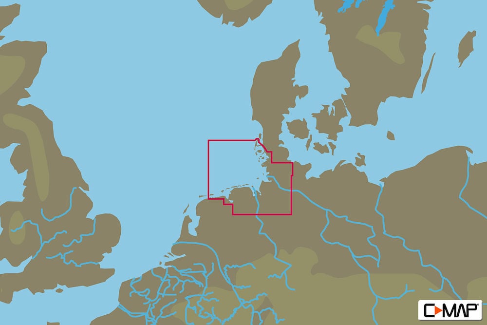 C-MAP EN-N334 : MAX-N L: EEMSHAVEN TO SYLT : North and Baltic Seas - Local