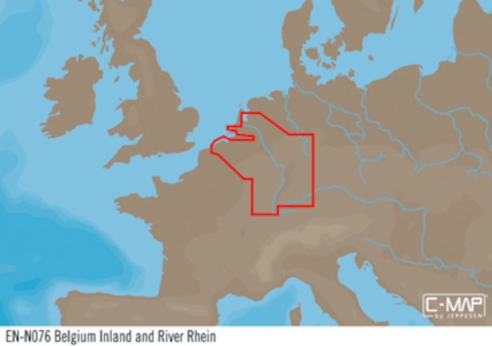 C-MAP EN-Y076 : Bélgica Interior y Río Rin