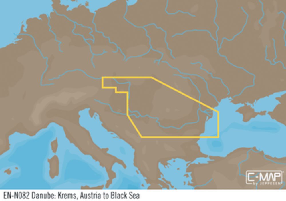 C-MAP EN-Y082 : Danube- Kelheim to Black Sea
