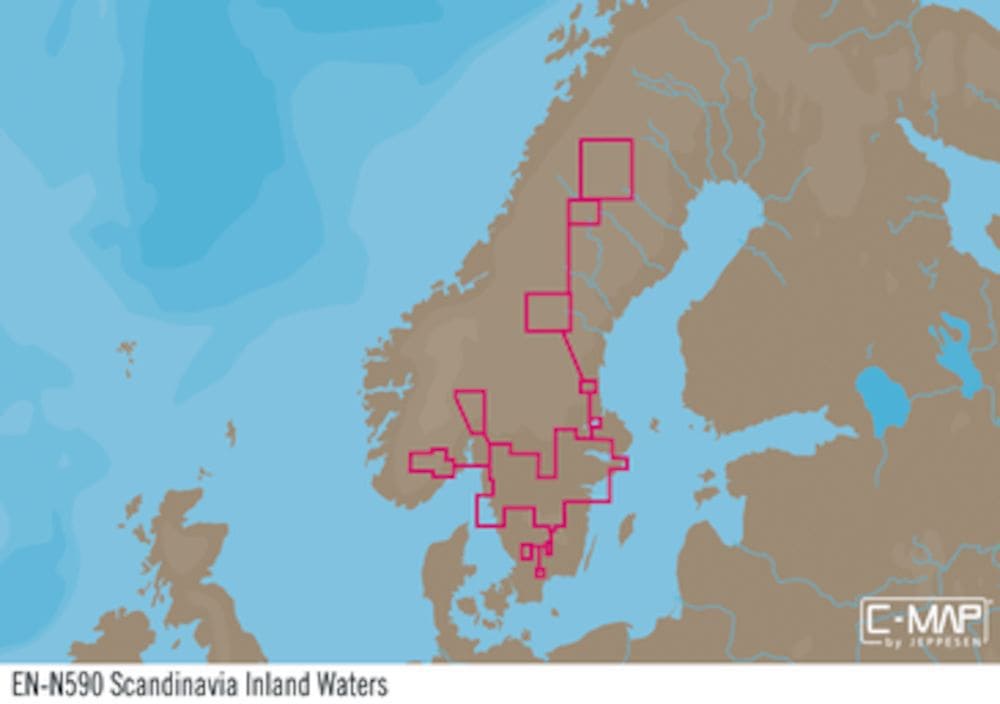 C-MAP EN-Y590 : Acque interne della Scandinavia