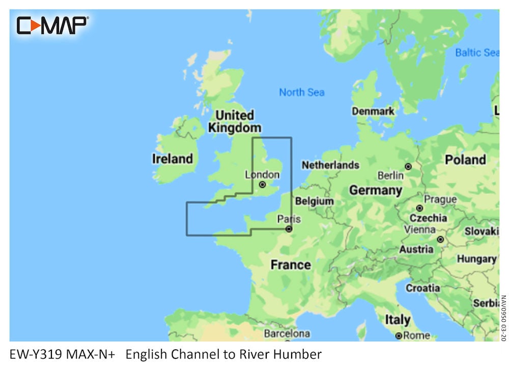 C-MAP ENGLISH CHANNEL TO RIVER HUMBER-MAX-N+