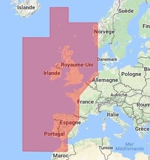 C-MAP EW-M332 Western Europe Bathy MAX European Bathymetric
