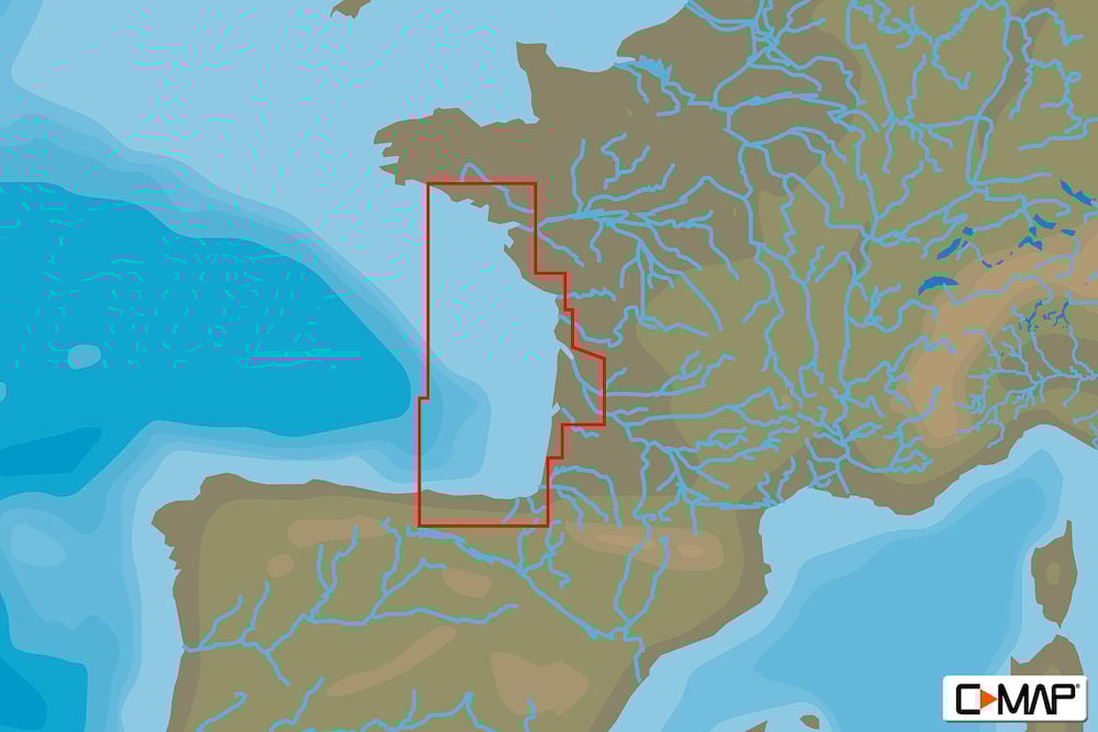 C-MAP EW-N315 : MAX-N L: SANTANDER TO BRIGNEAU : West European Coasts - Local