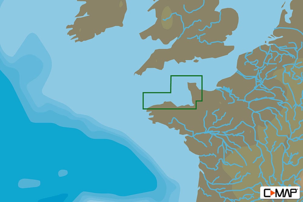 C-MAP EW-N318 : MAX-N L: L'ABERWRAC'H TO GRANDCAMP MAISY : West European Coasts - Local
