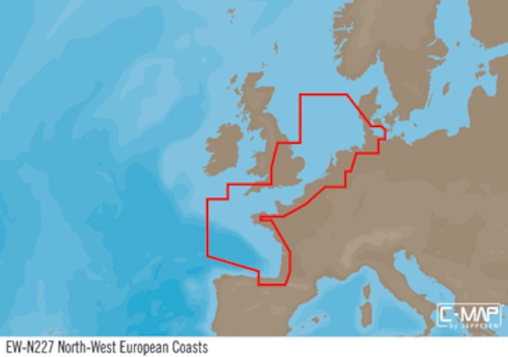C-MAP EW-Y227 : Nordvestlige europæiske kyster