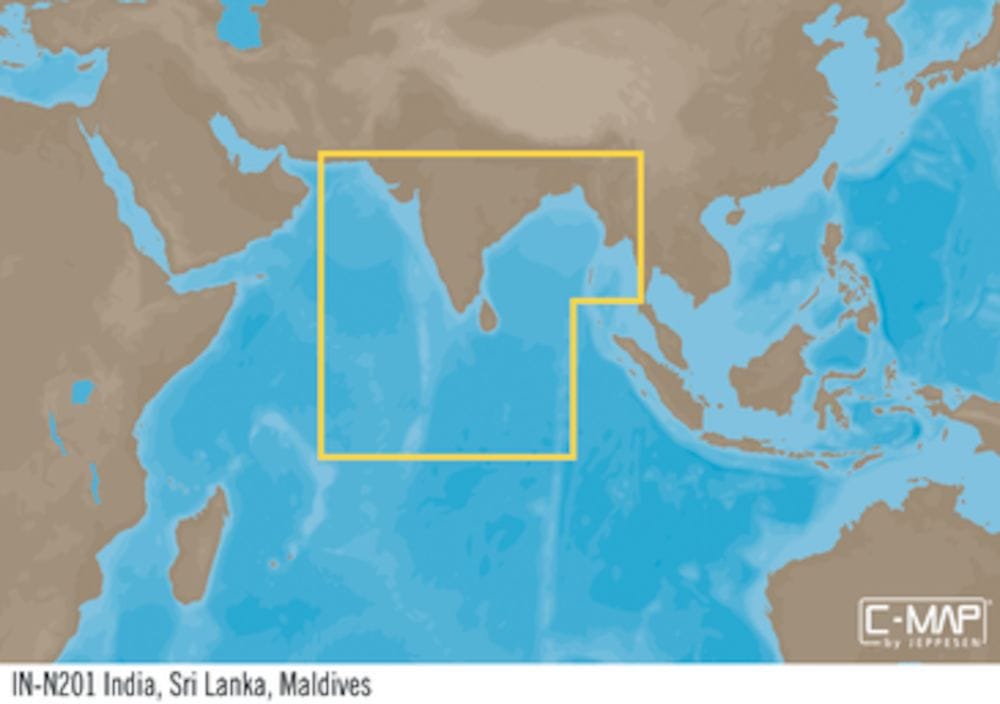 C-MAP IN-Y201 : India  Sri Lanka  Maldives