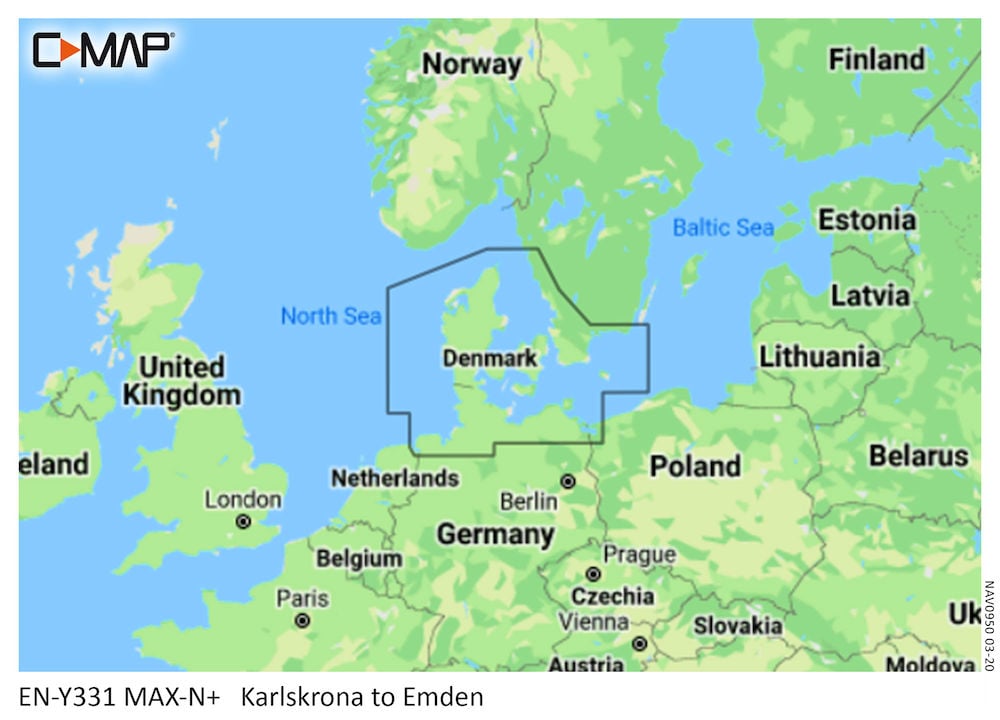 C-MAP KARLSKRONA TO EMDEN-MAX-N+