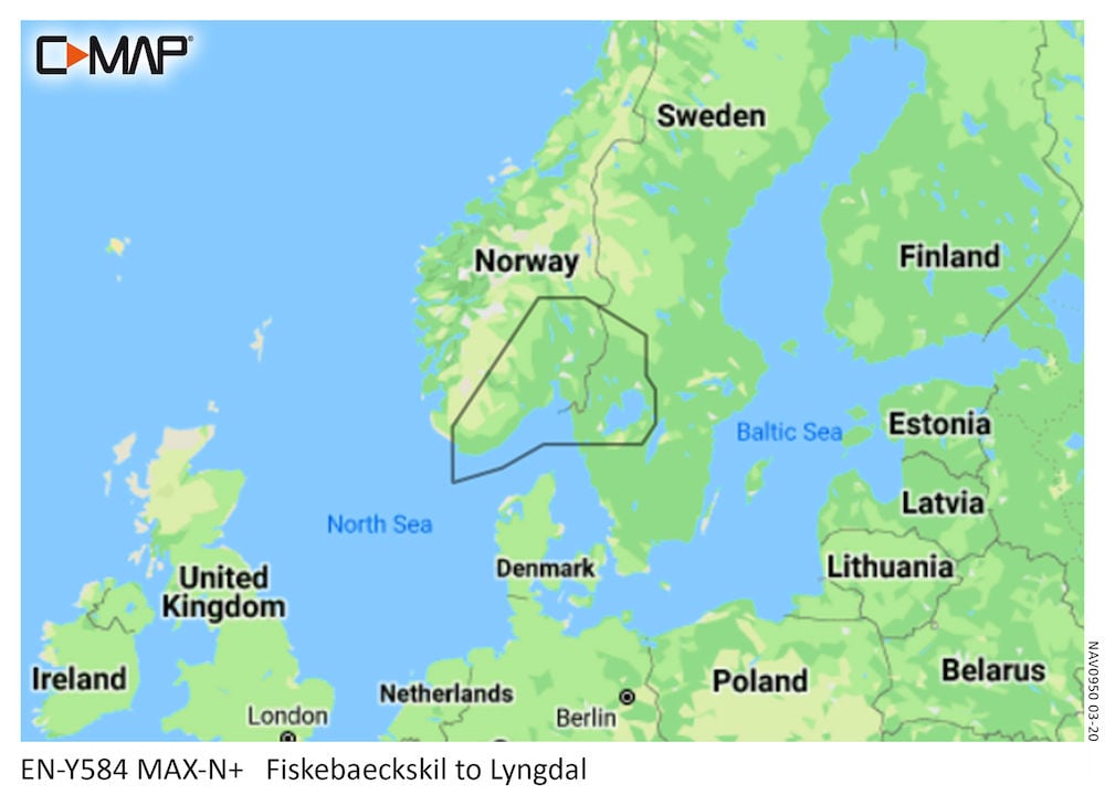 C-MAP MAX-N+ Local Chart Fiskebaeckskil to Lyngdal