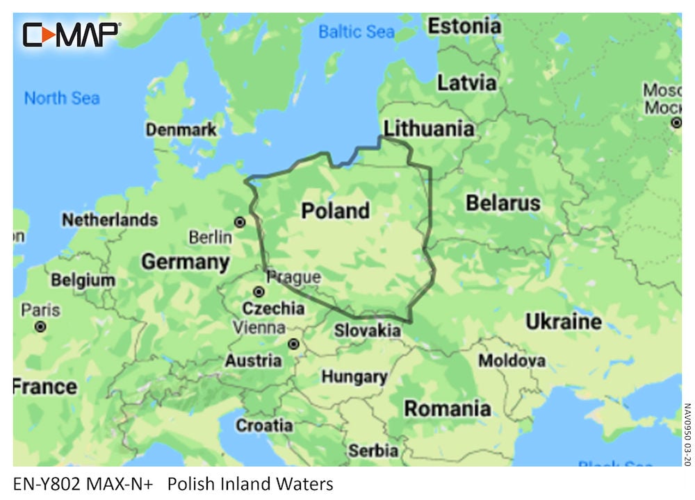 C-MAP MAX-N+ Local Chart Polish Inland Waters