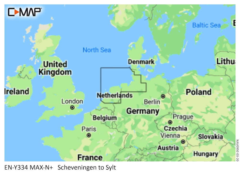 C-MAP MAX-N+ Local Chart Scheveningen to Sylt