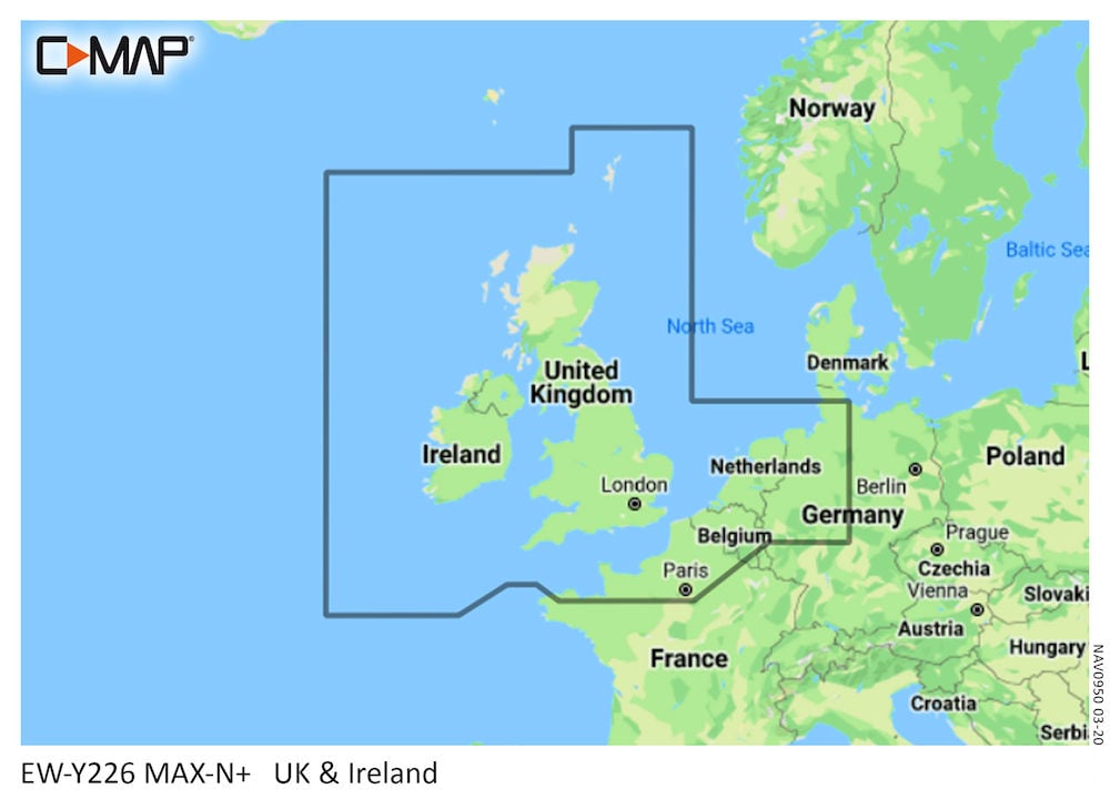C-MAP MAX-N+ Wide Chart UK & Ireland
