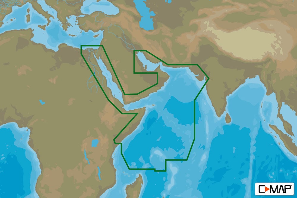 C-MAP ME-N204 : Red Sea To The Gulf And Seychelles Is.
