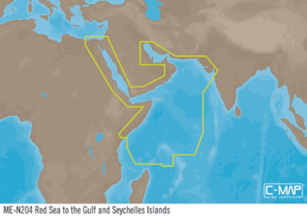 C-MAP ME-Y204 : Red Sea to The Gulf and Seychelles Is