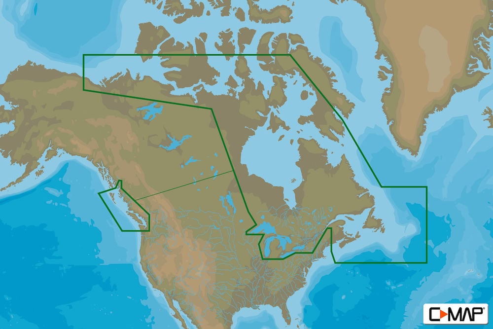 C-MAP NA-N037 : MAX-N C: CANADA CONTINENTAL : Freshwaters North America - Continental