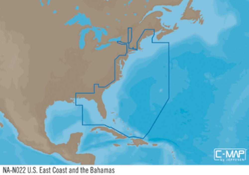C-MAP NA-Y022 : USA East Coast and the Bahamas