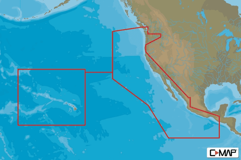 C-MAP NA-Y024 - USA West Coast And Hawaii - MAX-N+ - AMER - Wide