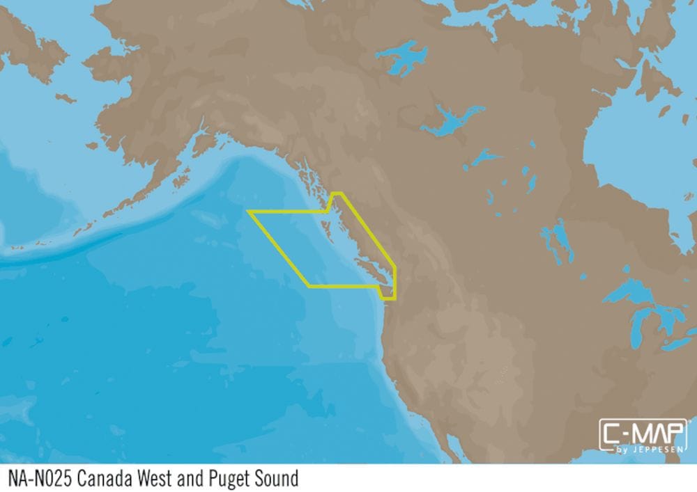 C-MAP NA-Y025 : Canada West Including Puget Sound