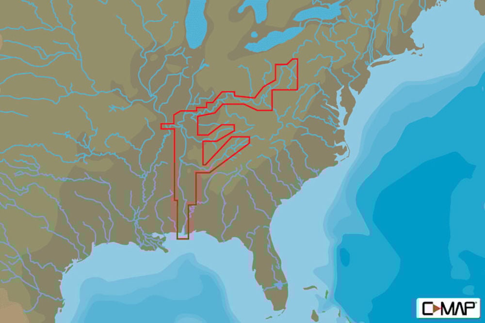 C-MAP NA-Y039 - US. Rivers: Oh