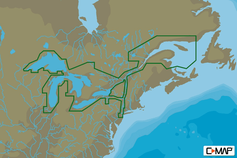 C-MAP NA-Y061 - Great Lakes & St.Lawrence Seaway - MAX-N+ - AMER - Wide