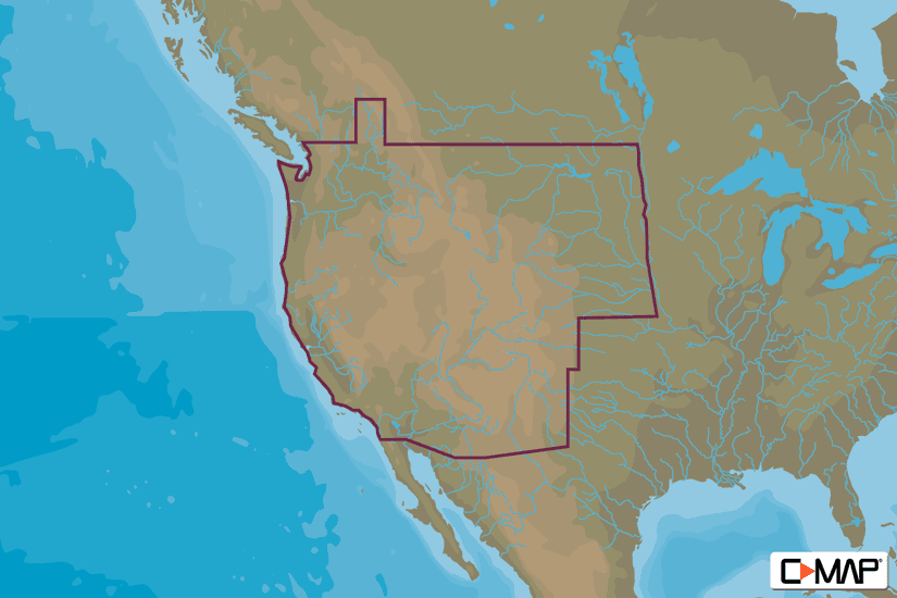 C-MAP NA-Y071 - US. Lakes: West - MAX-N+ - AMER - Lake Insight HD