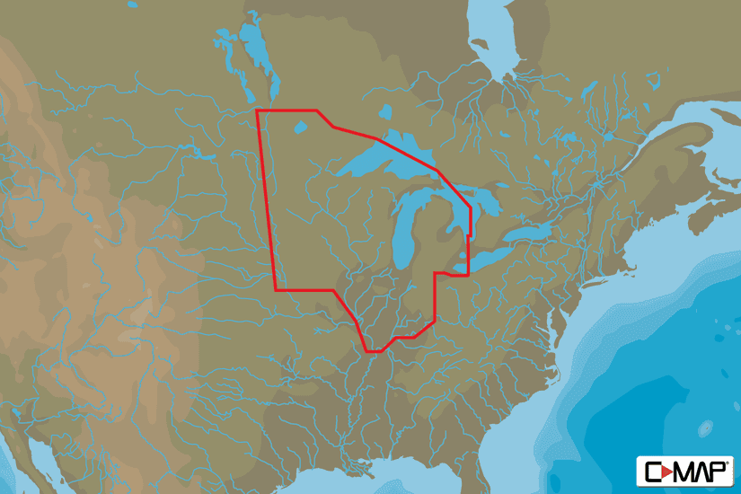 C-MAP NA-Y072 - US. Lakes: North Central - MAX-N+ - AMER - Lake Insight HD