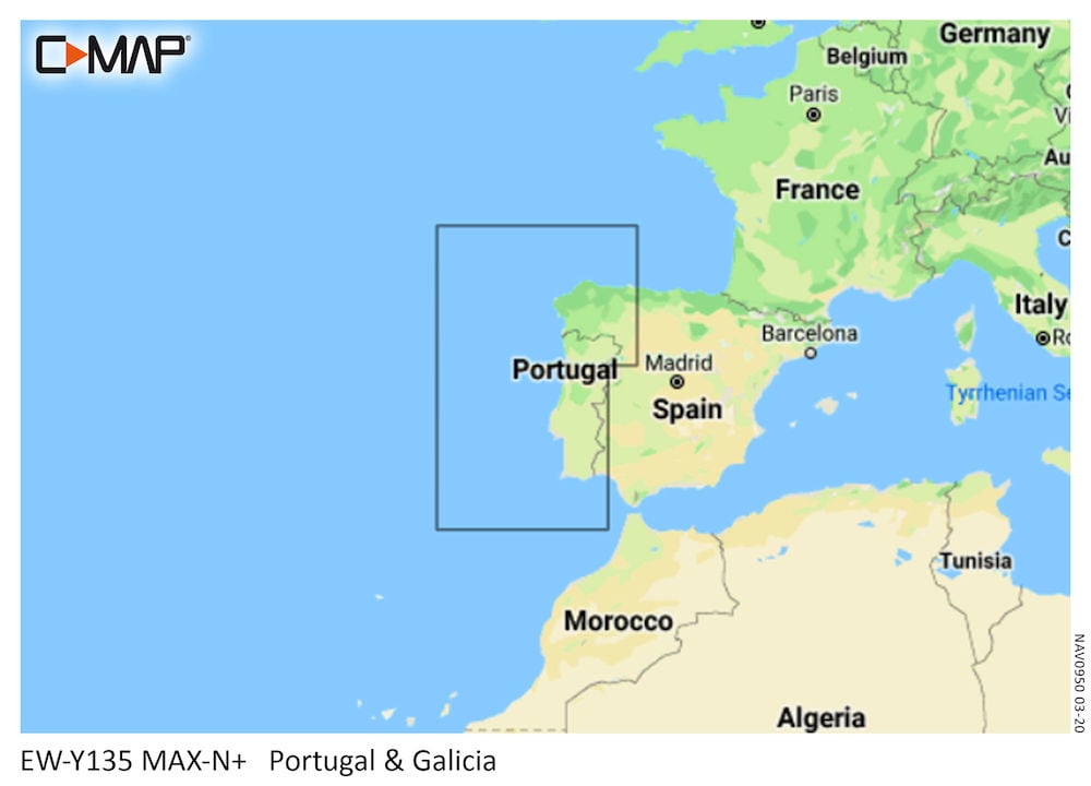 C-MAP PORTUGAL AND GALICIA-MAX-N+