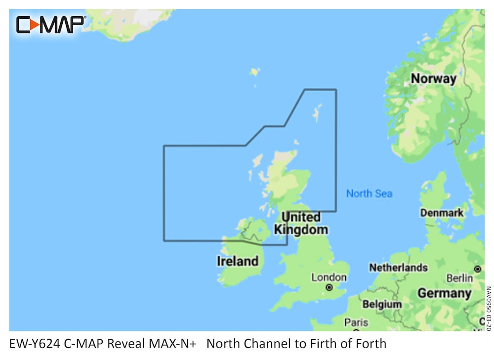 C-MAP Reveal MAX-N+ English Channel to River Humber
