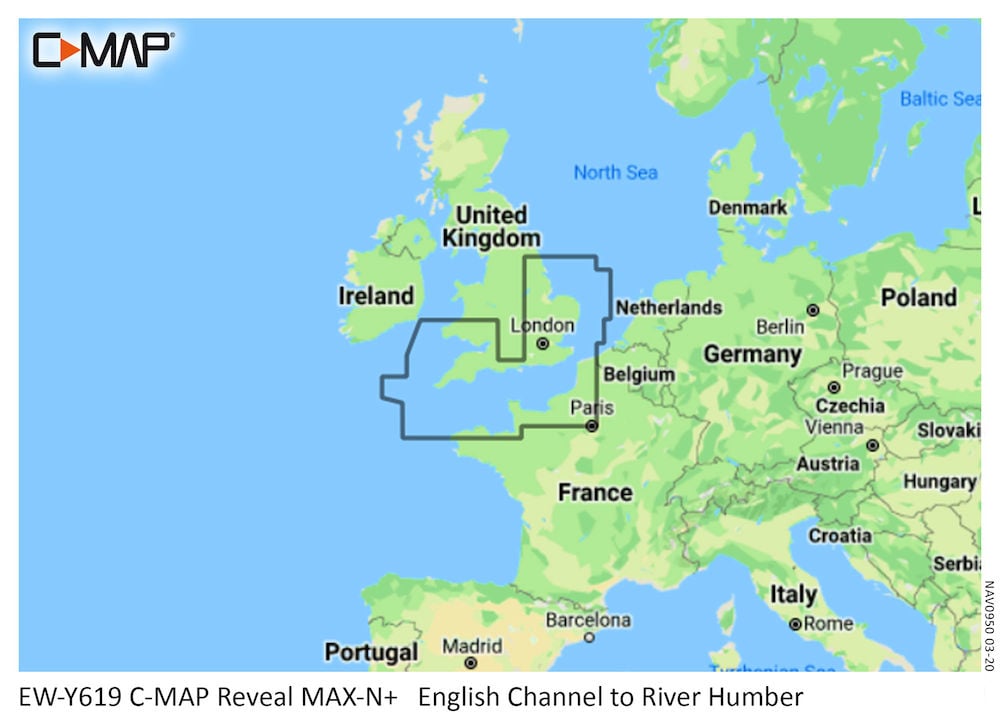 C-MAP Reveal MAX-N+ North Channel to Firth of Forth