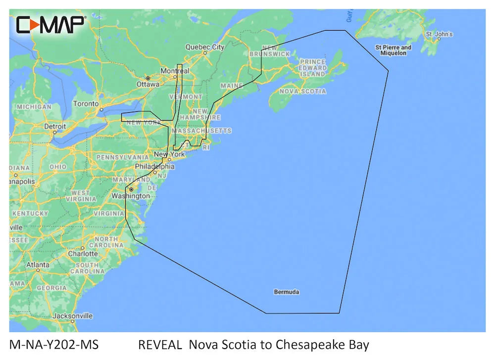 C-MAP Reveal Nova Scotia TO Chesapeake BAY