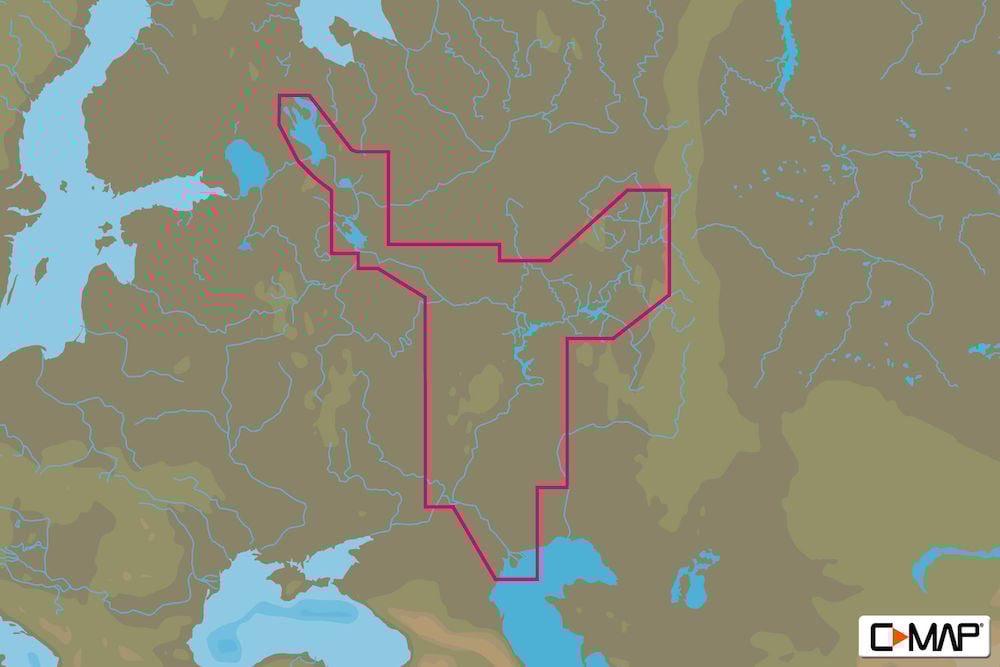 C-MAP RS-N237 : MAX-N SW: VOLGA: CHEREPOVETS - ASTRAKHAN'AND KAMA SW : Freshwaters East Europe - Special Wide
