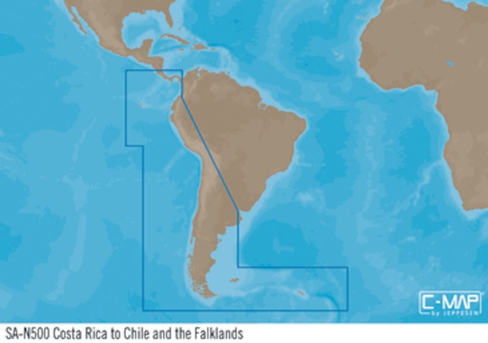 C-MAP SA-Y500 : Costa Rica to Chile to Falklands