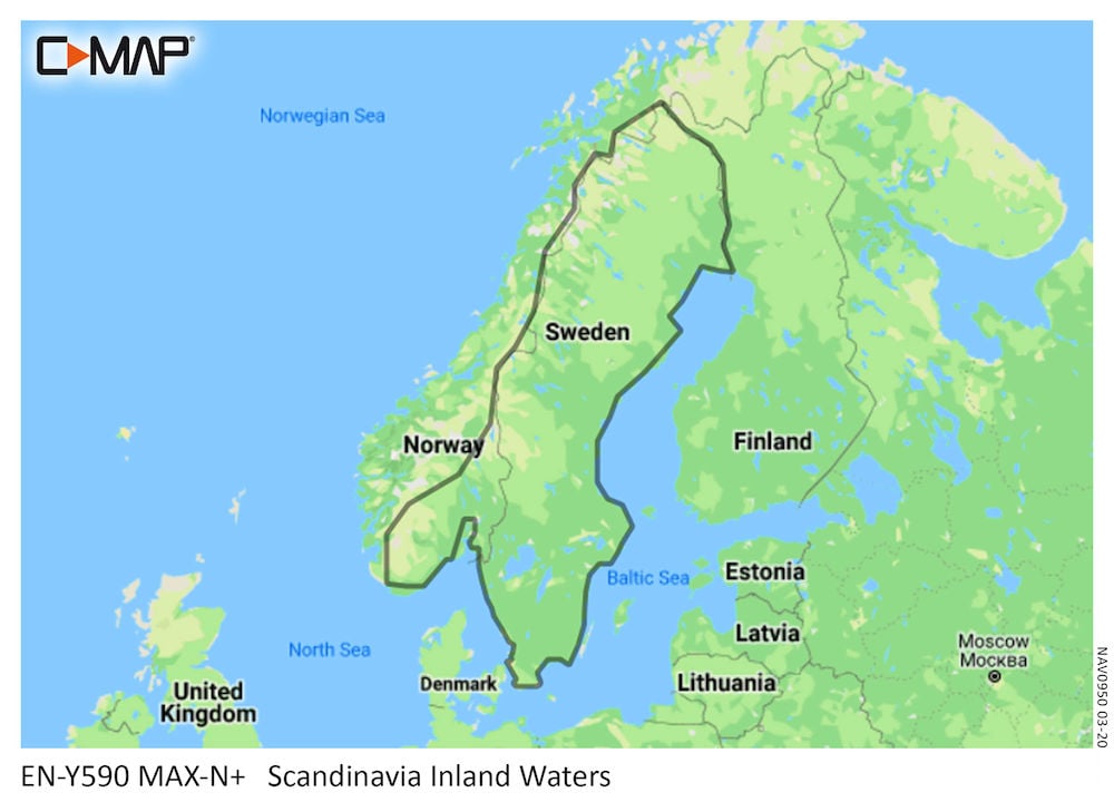 C-MAP SCANDINAVIA INLAND WATERS-MAX-N+