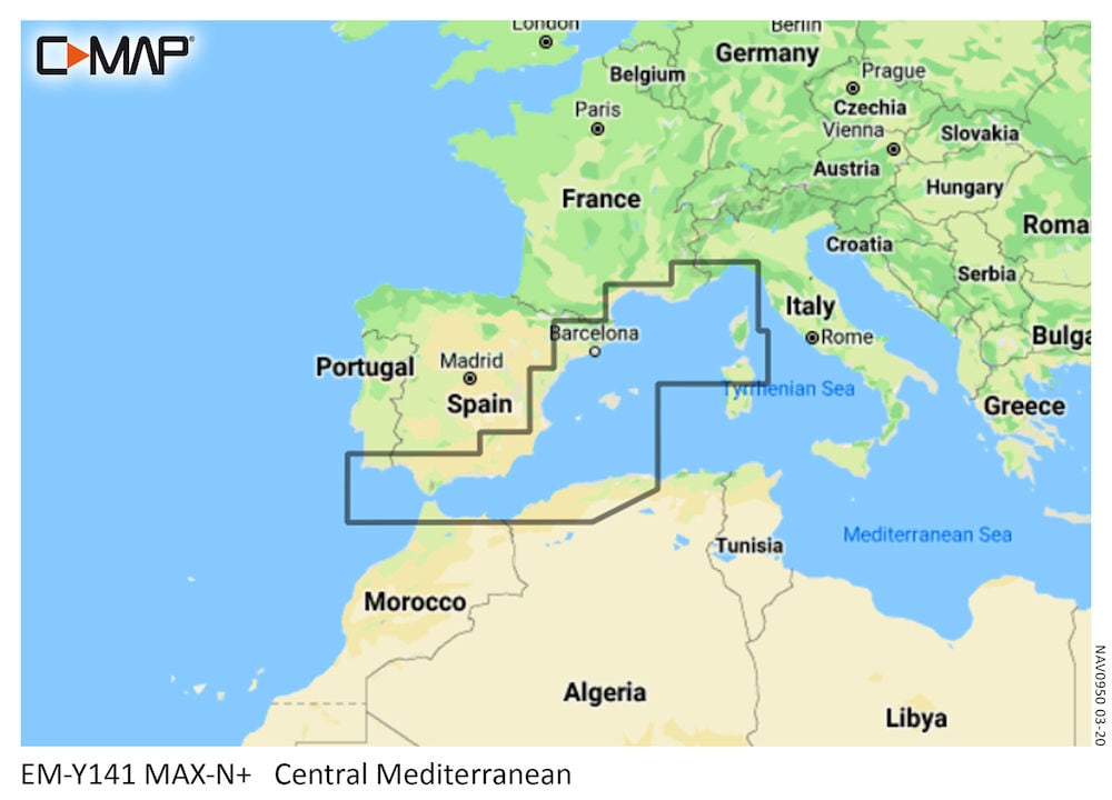 C-MAP WEST MEDITERRANEAN-MAX-N+