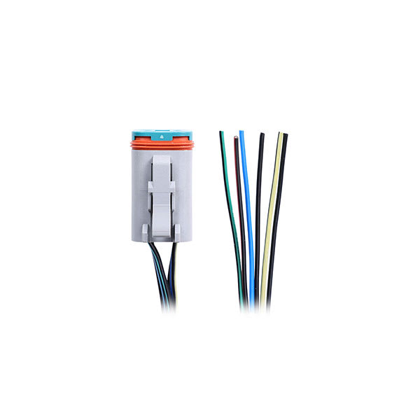 Fusion LED flying lead with water-resistant six-way connector