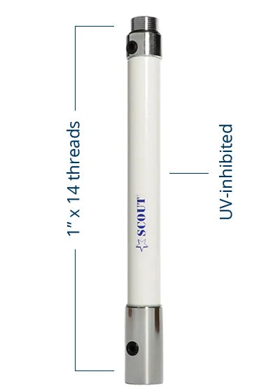 Extension mast 0,3 m (1′) length
