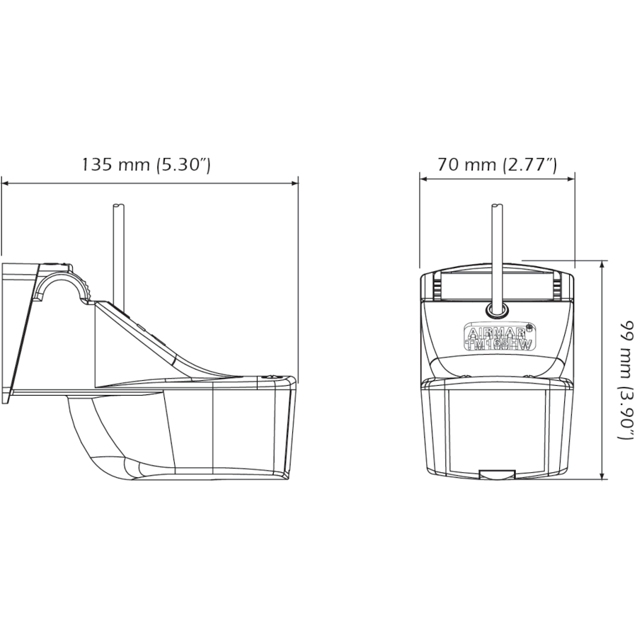 TM165HW Dimensional Drawing