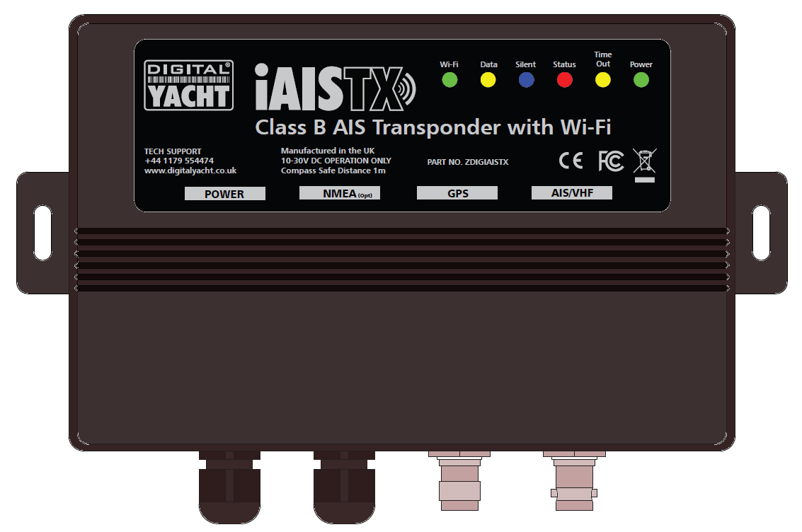 Digital Yacht iAISTX Plus - plano dimensional