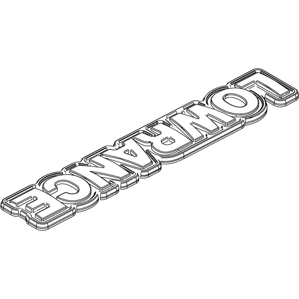 Lowrance Brand Label, Upper Housing