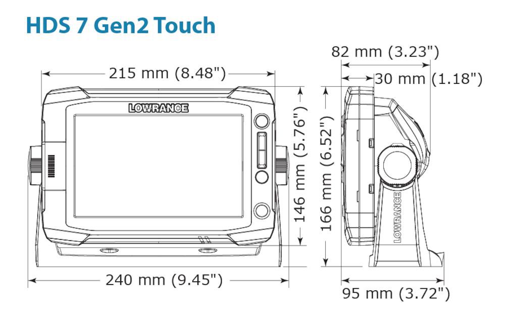 Lowrance HDS-7 GEN2 Touch ROW with 83/300 and StructureScan Transducer - image 6