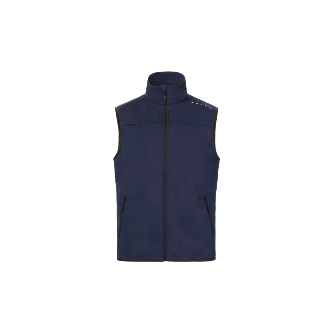 Musto Evo Crew Softshell Vest — Navy front