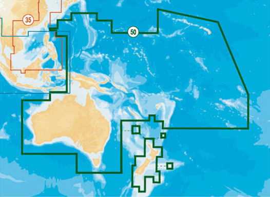 Navico 50 XG covering Australia including Norfolk Islands