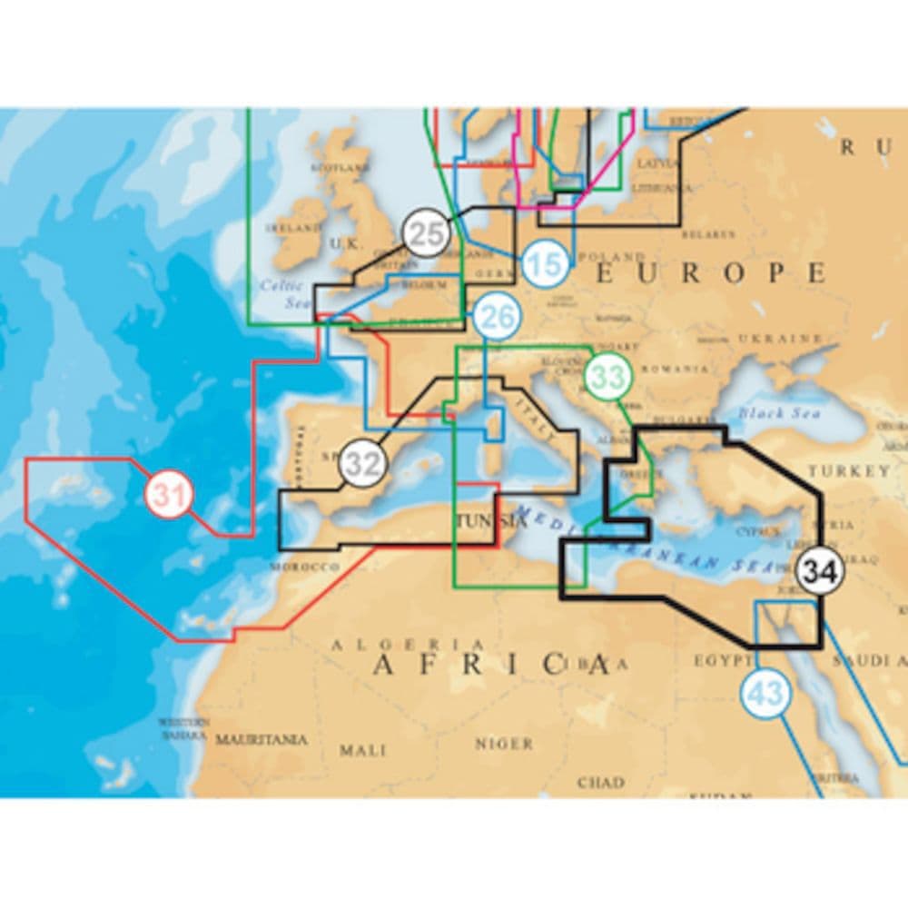 Navico NAVIONICS EU Mediterranean East Platinum Cartas Marítimas