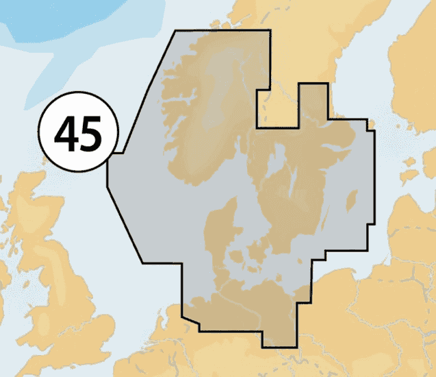 Navico Navionics MSD/45XG XL9 45XG . Skagerrak Kattegat SD Card