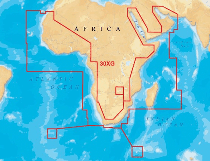 Navico NAVIONICS MSD/NAVU30XG. AFRCA/ME UPDATES. Coverage Area