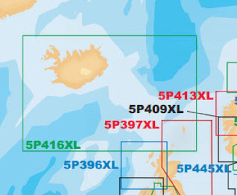 Navico Navionics Platinum+ 5P416XL Islândia até Ilhas Faroé