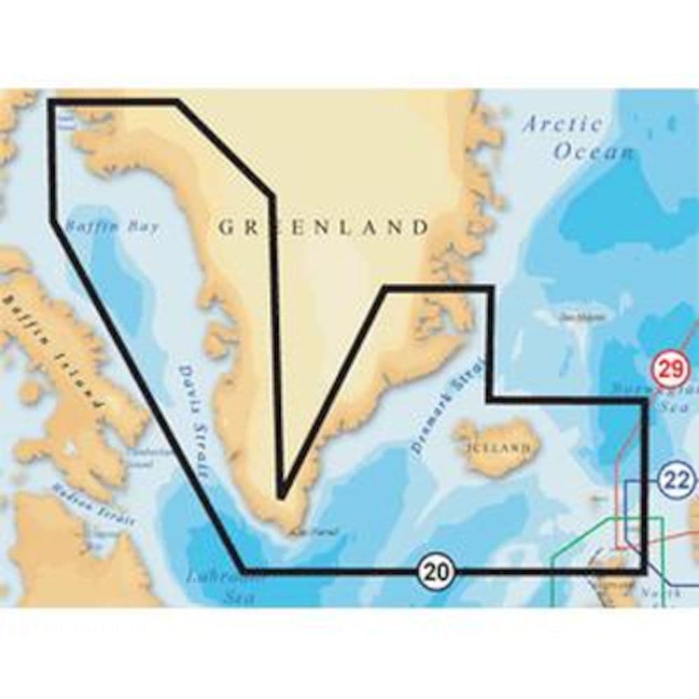 Navico Navionics XL9 20XG . Gronelândia &amp; Islândia . Cartão SD 20XG/MSD