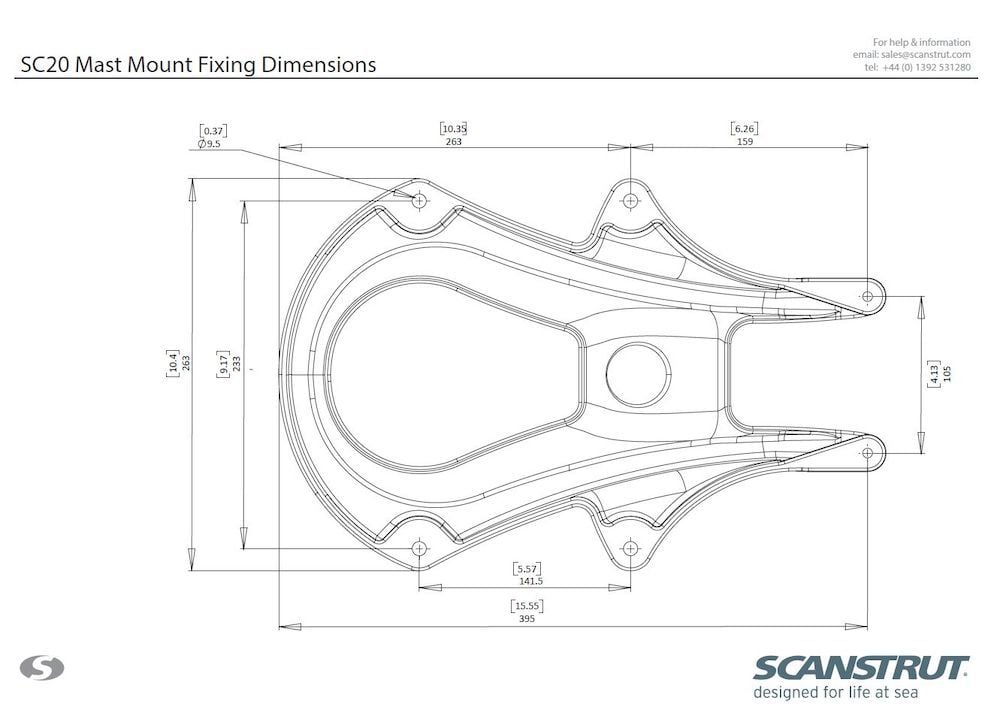 Navico SC20 Mast mount kit for Broadband Radar - image 2
