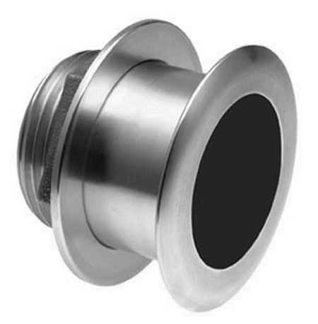 Navico XSONIC SS164 Stainless SteelLow Profile Thru Hull 1kW 50/200 Khz Depth/Temp (0° tilt) . Black 9 pin connector