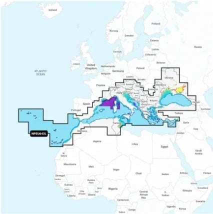 Navionics Platinum + Mediterranean & Black Sea - Marine Charts