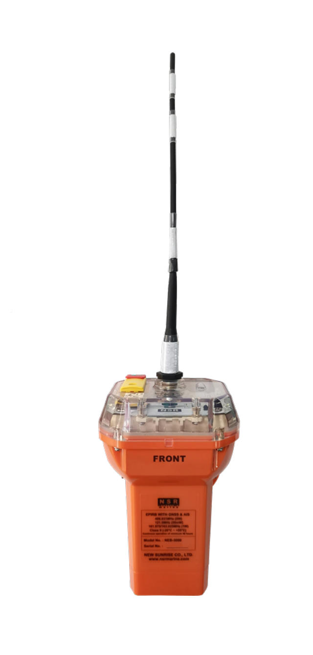 NSR NEB-3000 AIS EPIRB - vista oficial de la baliza extraída